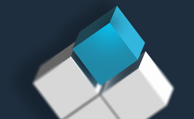 Dark blue background with a diagram illustrating the four Gartner Magic Quadrants, all featuring a blue top right square.