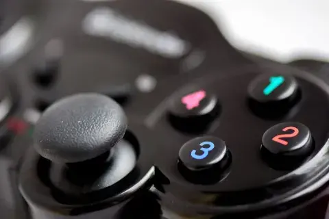 Close up in a video game controller