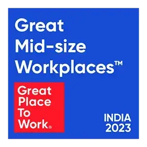 Great Mid-size Workplaces India Certified 2023 logo