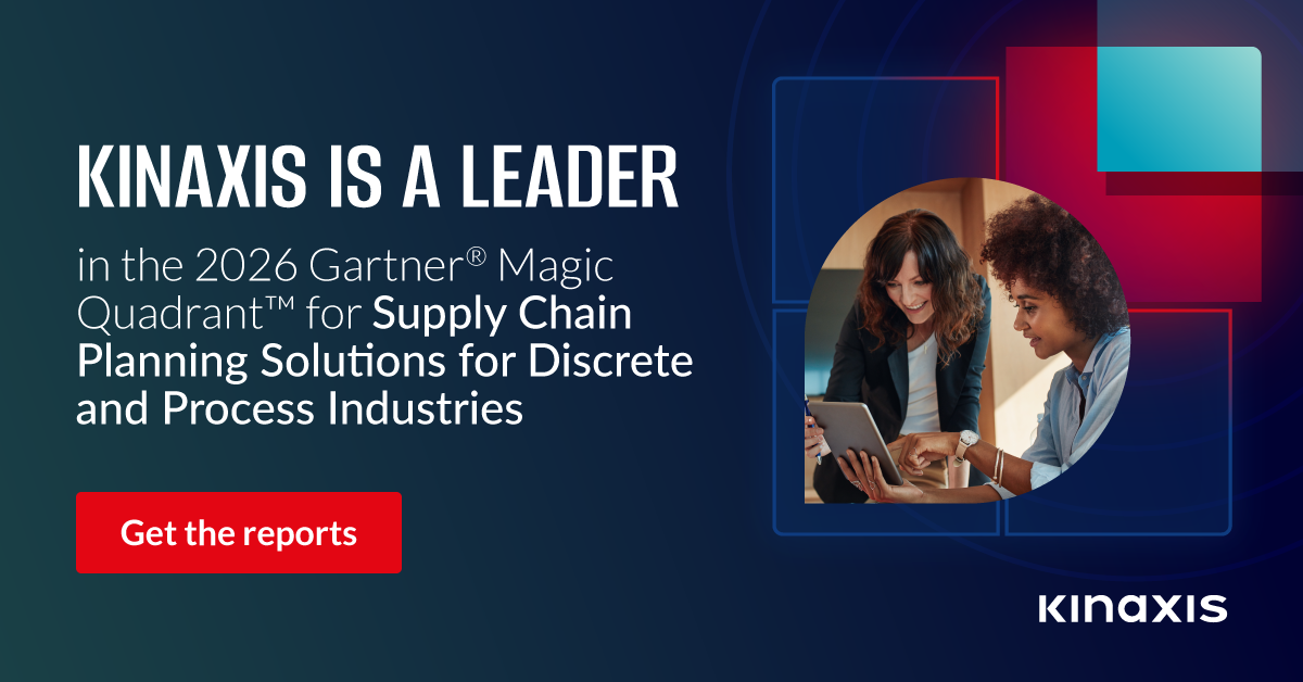 Kinaxis is a Leader in the 2026 Gartner® Magic Quadrant™ for Supply Chain Planning Solutions reports for Discrete Industries and Process Industries